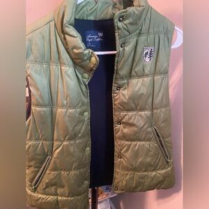 American Eagle Outfitters Olive Quilted Puffer Vest